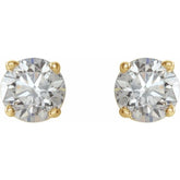 14K Yellow 3/4 CTW Natural Diamond Earrings